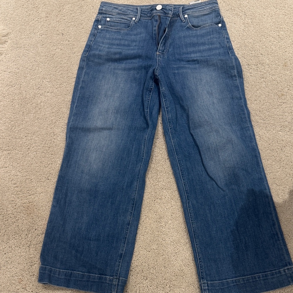 PAIGE Flare & Wide Leg Blue Jeans